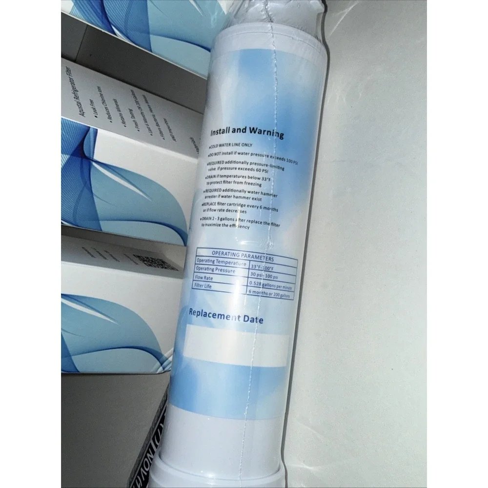Aqustal Frigidaire Refrigerator Replacement Ice and Water‎ Filter 3 Pc EPTWFU01